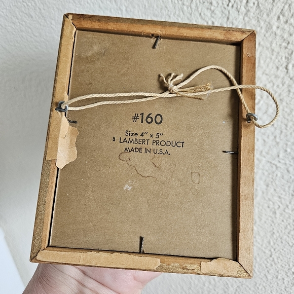 Vintage Mid Cenutry Age of Innocence Girl Miniature Lithograph Framed Print - Picture 3 of 5